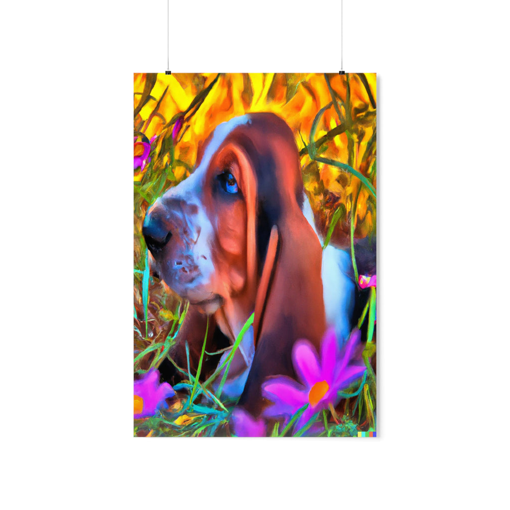 Basset Hound Puppy Premium Matte Vertical Posters
