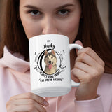 Husky- My Husky Leaves Paw Prints On My Heart White Coffee Mug