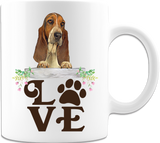 Basset- LOVE Basset Hound White Coffee Mug