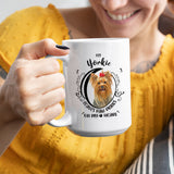 Yorkie- My Yorkie Leaves Paw Prints On My Heart White Coffee Mug