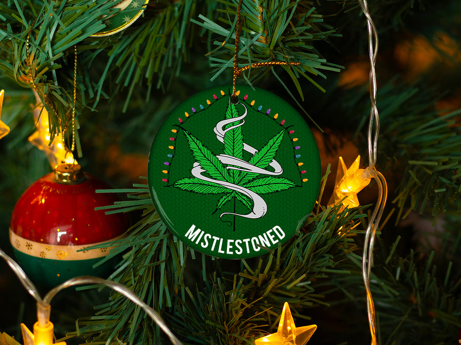 Mistlestoned - Ceramic Round Ornament
