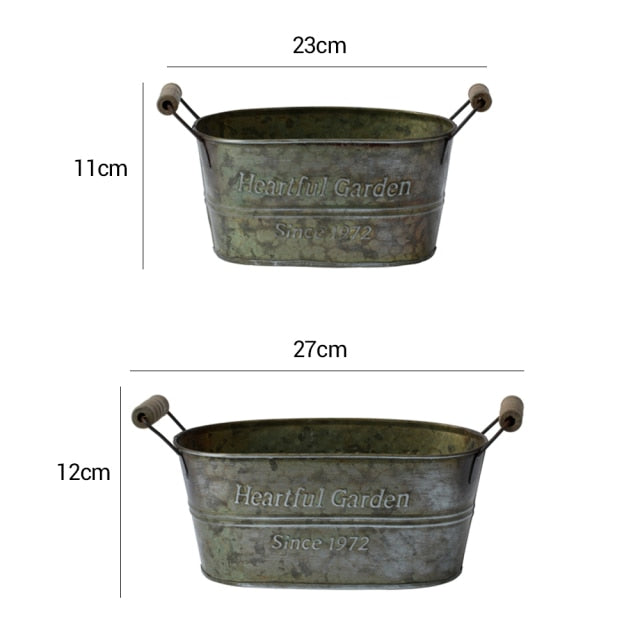 Farmhouse French Country Distressed Metal Storage Baskets For Rustic Kitchen Accents