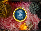 Gnoming Home For Christmas - Ceramic Round Ornament