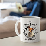 Jack Russell- My Jack Russell Leaves Paw Prints On My Heart White Coffee Mug