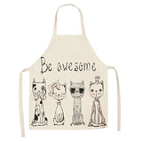 Cat Lovers Cute Cat Print Kitchen Aprons For The Awesome cook