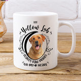 Yellow Lab- My Yellow Lab Leaves Paw Prints On My Heart White Coffee Mug