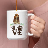 Basset- LOVE Basset Hound White Coffee Mug