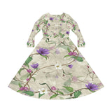 Women's Long Sleeve Dance Dress Trailing Flowers Custom Design