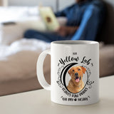 Yellow Lab- My Yellow Lab Leaves Paw Prints On My Heart White Coffee Mug
