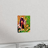 Moment of Wonder Premium Matte Vertical Poster Basset Hound Puppy Enjoying The Magic