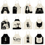 Cat Lovers Cute Cat Print Kitchen Aprons For The Awesome cook