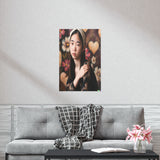 Hearts and Flowers Premium Matte Vertical Poster Vermeer Style