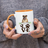 Bulldog- LOVE Bulldog  Coffee Mug Colored Inside and Handle