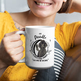 Poodle- My Poodle-Leaves Paw Prints On My Heart White Coffee Mug