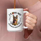 I Love My German Shepherd White Coffee Mug
