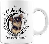 Chihuahua- My Chihuahua Leaves Paw Prints On My Heart White Coffee Mug