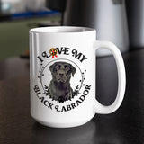 Black Lab: I Love My Black Labrador  White  Coffee Mug