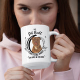 Pit Bull- My Pit Bull Leaves Paw Prints On My Heart White Coffee Mug
