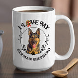 I Love My German Shepherd White Coffee Mug