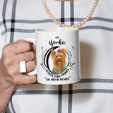 Yorkie- My Yorkie Leaves Paw Prints On My Heart White Coffee Mug