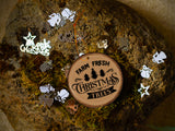 Farm Fresh Trees - Wood Slice - Ceramic Round Ornament