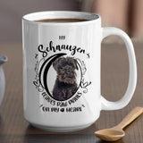 Schnauzer- My Schnauzer Leaves Paw Prints On My Heart White Coffee Mug
