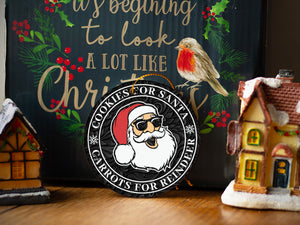 Cookies For Santa - Ceramic Round Ornament