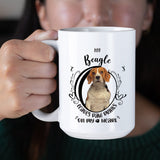 Beagle- My Beagle Leaves Paw Prints On My Heart White Coffee Mug
