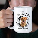 Yellow Lab- My Yellow Lab Leaves Paw Prints On My Heart White Coffee Mug