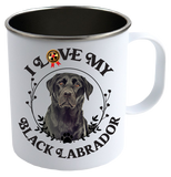 Black Lab: I Love My Black Labrador  Stainless Steel Camping Mug