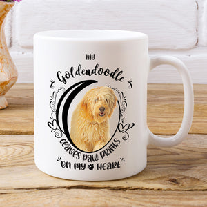 Goldendoodle- My Goldendoodle Leaves Paw Prints On My Heart White Coffee Mug