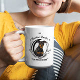 Miniature Pinscher- My Miniature Pinscher Leaves Paw Prints On My Heart White Coffee Mug