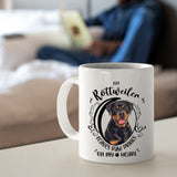 Rottweiler- My Rottweiler Leaves Paw Prints On My Heart White Coffee Mug