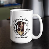 Border Collie- My Border Collie Leaves Paw Prints On My Heart White Coffee Mug