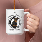 Miniature Pinscher- My Miniature Pinscher Leaves Paw Prints On My Heart White Coffee Mug