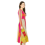 Women's Long Sleeve Dance Dress Color Blocks