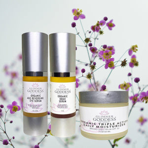 Organic Anti-Wrinkle Rejuvenation Kit - Tighten Brighten & Moisturize