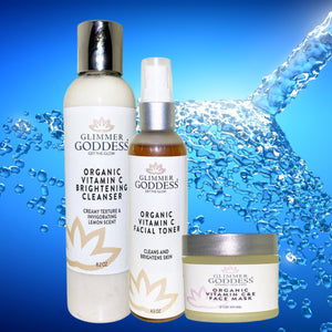 Vitamin C Brighter Skin Organic Skin Care 3 Step Cleansing Kit