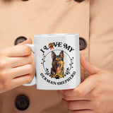 I Love My German Shepherd White Coffee Mug