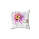 Sensuous Flower Watercolor Square Pillow 4 Sizes