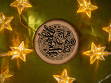 Sparkle All The Way - Wood Slice - Ceramic Round Ornament