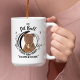 Pit Bull- My Pit Bull Leaves Paw Prints On My Heart White Coffee Mug