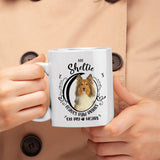 Sheltie- My Sheltie Leaves Paw Prints On My Heart White Coffee Mug