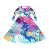 Women's Long Sleeve Dance Dress Waves of Spring Custom Design