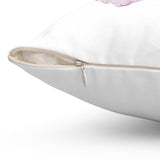 Sensuous Flower Watercolor Square Pillow 4 Sizes
