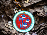 Ho Ho Ho - Ceramic Round Ornament