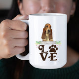 Basset- LOVE Basset Hound White Coffee Mug