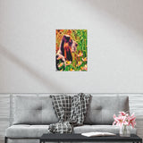Moment of Wonder Premium Matte Vertical Poster Basset Hound Puppy Enjoying The Magic