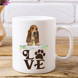 Basset- LOVE Basset Hound White Coffee Mug