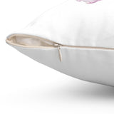 Sensuous Flower Watercolor Square Pillow 4 Sizes